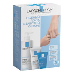 Ля рош позе Липикар набор молочко 400мл+Толеран Сенситив крем увлажняющий 40мл+Липикар гель очищающий успокаивающий 100мл