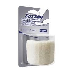 Люксан бинт когезивн.самофикс. белый 4мx4см