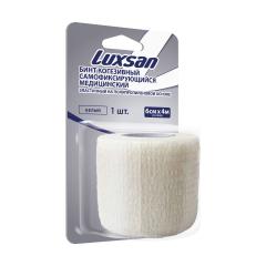 Люксан бинт когезивн.самофикс. белый 4мx6см