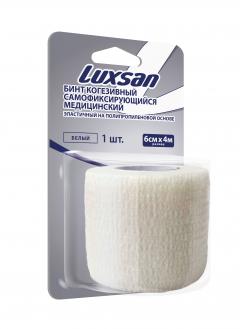 Люксан бинт когезивн.самофикс. белый 4мx6см