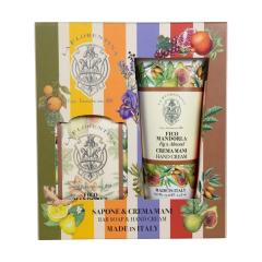 Ла Флорентина набор Инжир и Миндаль крем для рук 75мл+мыло 106г