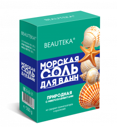 Бьютека соль морская для ванн природная 500г