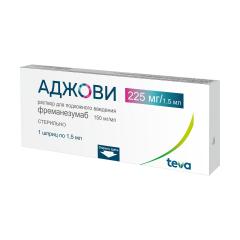 Аджови раствор подкожно 225мг 1,5мл шприц №1
