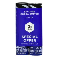Апивита набор уход для губ Масло-какао SPF20 4,4г х2