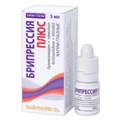 Брипрессия Плюс капли глазные 2мг/мл+ 5мг/мл 5мл