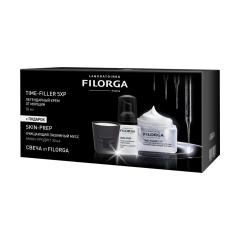 Филорга набор Тайм-Филлер 5ХР крем для коррекции всех типов морщин 50мл+Скин-Преп мусс очищающий энзимный 30мл+свеча декоративная