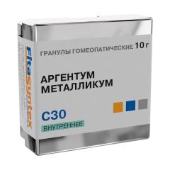 Аргентум Металликум С-30 гранулы 10г Ф