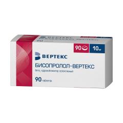 Бисопролол-Вертекс таблетки покрытые оболочкой 10мг №90