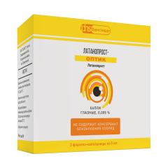 Латанопрост-Оптик капли глазные 0,005% 5мл №3