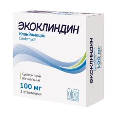 Экоклиндин суппозитории вагинальные 100мг №3