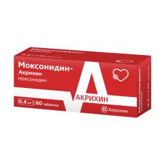 Моксонидин-Акрихин таблетки покрытые оболочкой 0,4мг №60