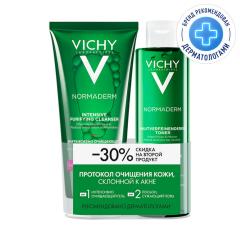 Виши Нормадерм набор Фитосолюшн гель для умывания очищающий 200мл+Нормадерм лосьон очищающий сужающий поры 200мл