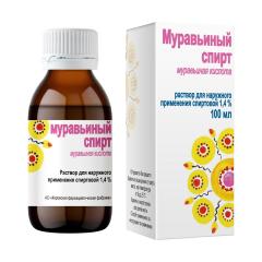 Муравьиный спирт 1,4% 100мл Кировская ФармФабрика