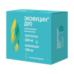 Экофуцин Дуо суппозитории вагинальные 300мг+100мг №6
