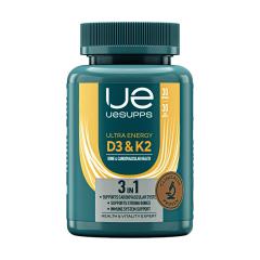 УЕСАППС Ультра Энерджи Витамин Д3+К2 капсулы №30