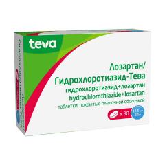 Гидрохлортиазид/Лозартан-Тева таблетки покрытые оболочкой 12,5мг+50мг №30