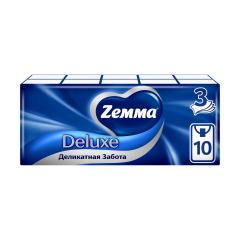 Земма Делюкс платочки бумажные Деликатная забота №10х10