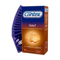 Контекс презервативы Relief (ребристые/точечные) №12