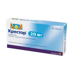 Крестор таблетки покрытые оболочкой 20мг №28