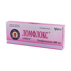 Ломфлокс таблетки покрытые оболочкой 400мг №5