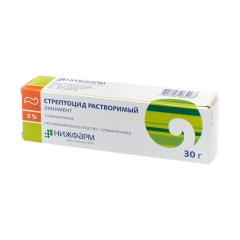Стрептоцид линимент 5% 30г Нижфарм