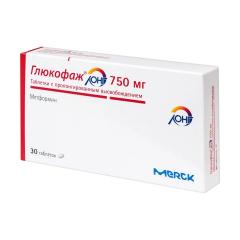 Глюкофаж Лонг таблетки покрытые оболочкой 750мг №30