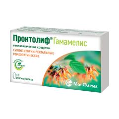 Проктолиф Гамамелис суппозитории ректальные №10