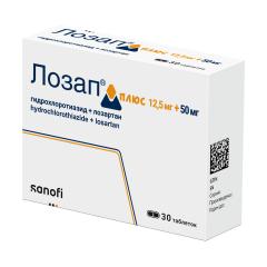 Лозап плюс таблетки покрытые оболочкой 12,5мг+50мг №30